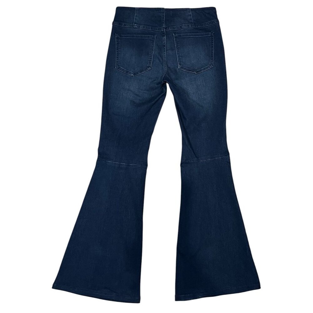 We The Free People Jeans Penny Pull On Flare Leg Size 27 Stretch Blue - Picture 4 of 12